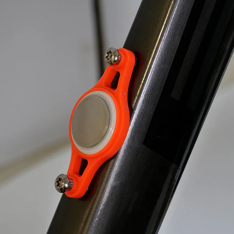 103122 For AirTag Bike Frame Mount Holder Plastic GPS Tracker Attachment Case - Orange