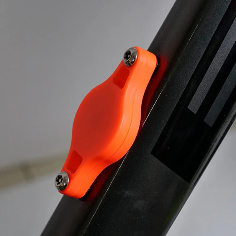 103122 For AirTag Bike Frame Mount Holder Plastic GPS Tracker Attachment Case - Orange