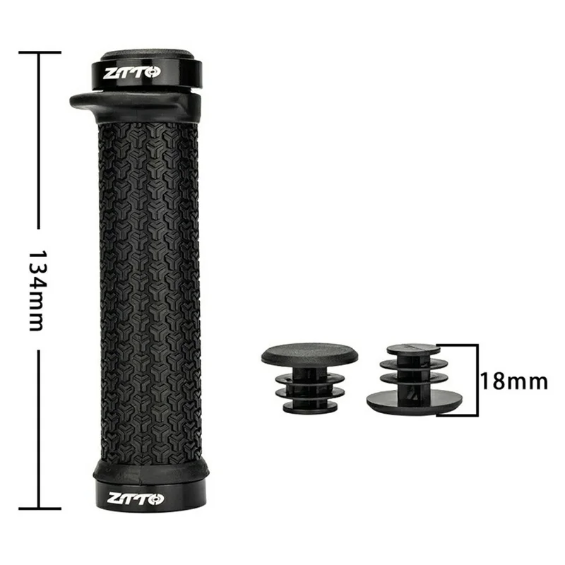 ZTTO AG34 1 Pair Non-Slip Rubber Bike Handlebar Grips Bicycle Handle Cover - Cyan