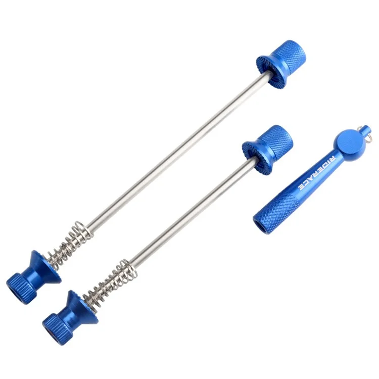 RIDERACE RR9239 Bicycle Hub Spenses de Liberação Rápida Alavanca de Alumínio de Alumínio Bike qr Bloqueio de Segurança Anti -roubo Espetos - Azul