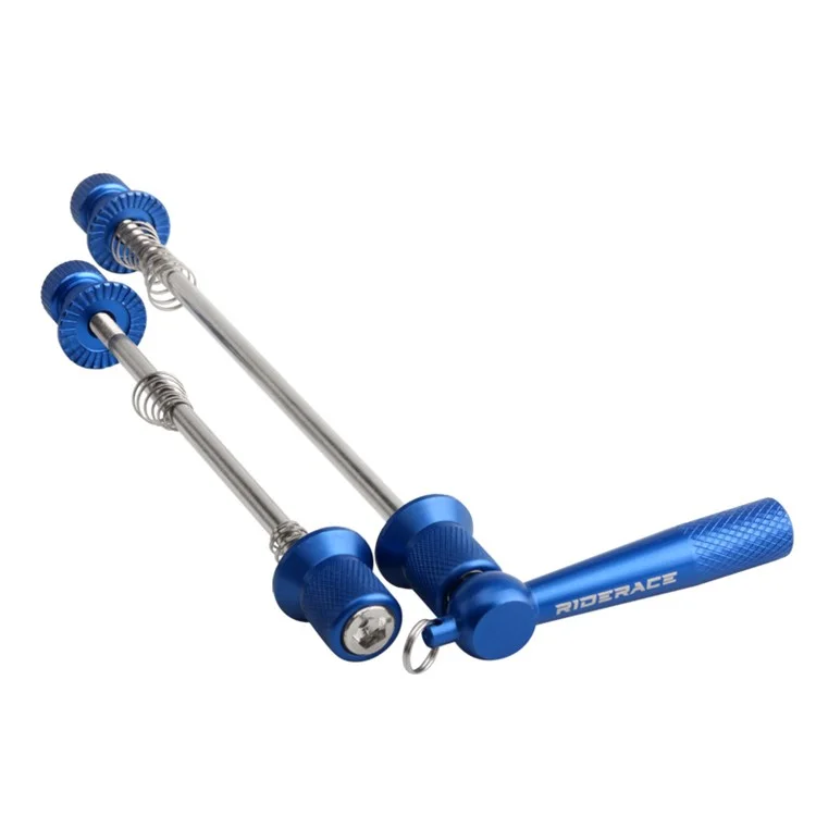 RIDERACE RR9239 Bicycle Hub Spenses de Liberação Rápida Alavanca de Alumínio de Alumínio Bike qr Bloqueio de Segurança Anti -roubo Espetos - Azul