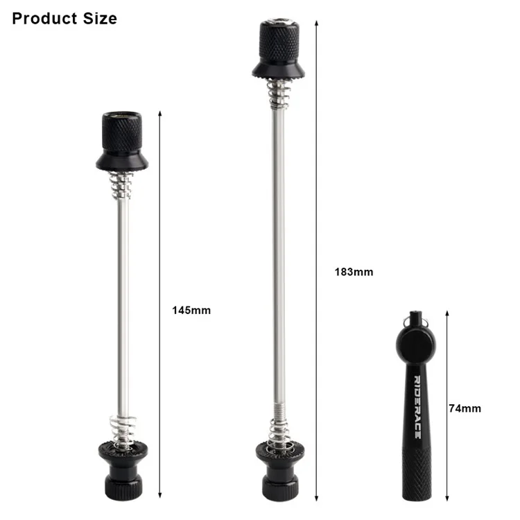 RIDERACE RR9239 Bicycle Hub Spenses de Liberação Rápida Alavanca de Alumínio de Alumínio Bike qr Bloqueio de Segurança Anti -roubo Espetos - Azul