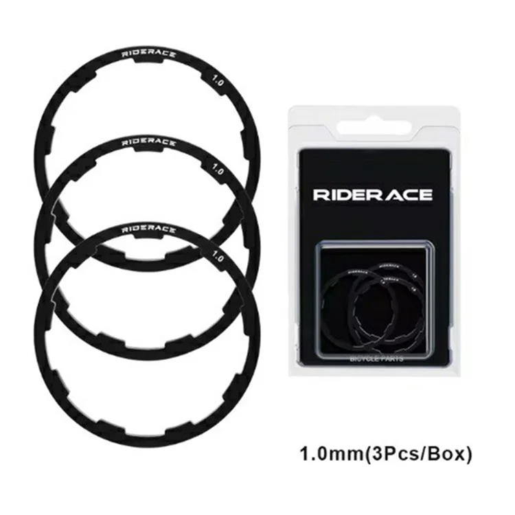 Riderace 3pcs Bike Hub Стиральная Шайба Алюминиевая Сплавная Дорожка Велосипед - 1,0 мм