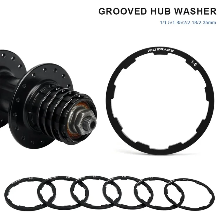Riderace 3pcs Bike Hub Стиральная Шайба Алюминиевая Сплавная Дорожка Велосипед - 1,0 мм