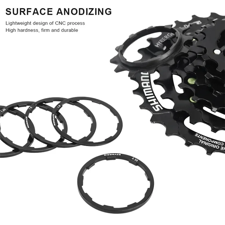 Riderace 3pcs Bike Hub Стиральная Шайба Алюминиевая Сплавная Дорожка Велосипед - 1,0 мм