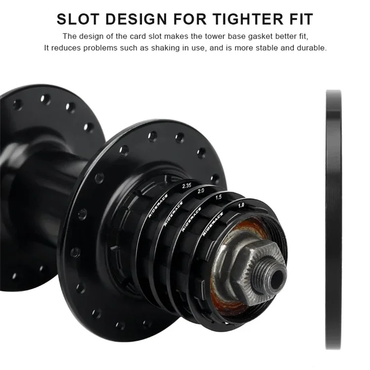 Riderace 3pcs Bike Hub Стиральная Шайба Алюминиевая Сплавная Дорожка Велосипед - 1,0 мм