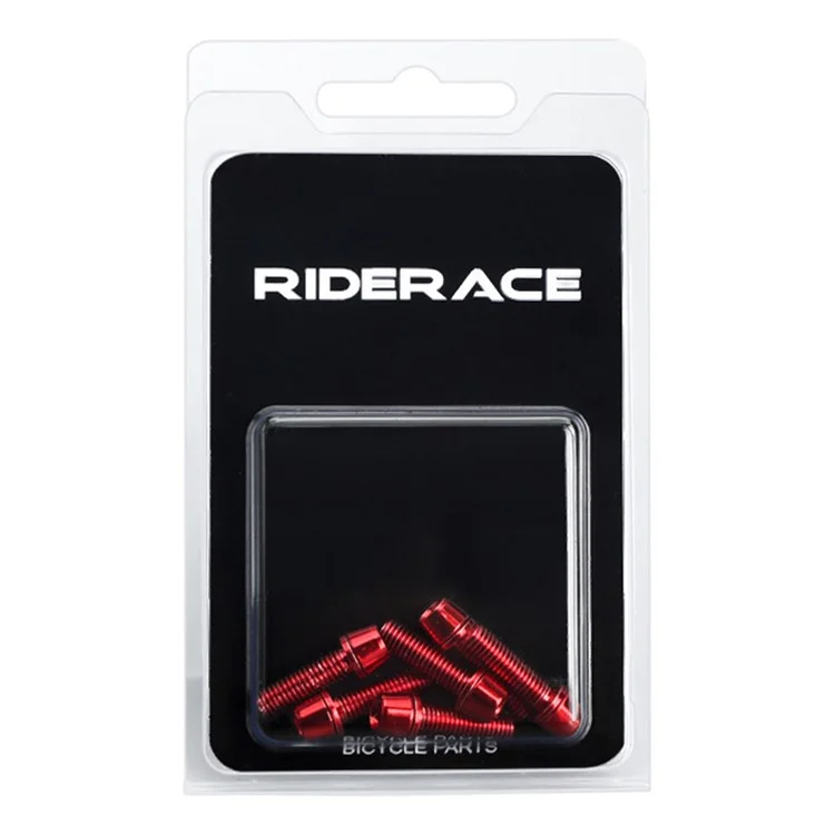 Riderace RR9180 6pcs Vis de Guidon à Vélo M5x18mm Handle de Vélo MTB Bar Bar Sole Riser Vis Dans Les Boulons - Rouge
