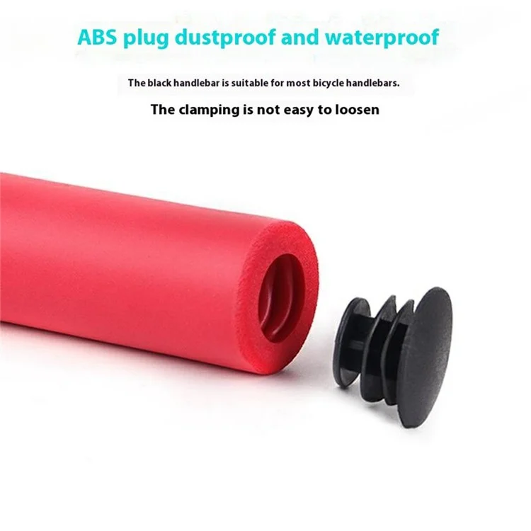 1Pair Of Silicone Bicycle Handlebar Grips with Bar End Plugs for Bikes - Orange