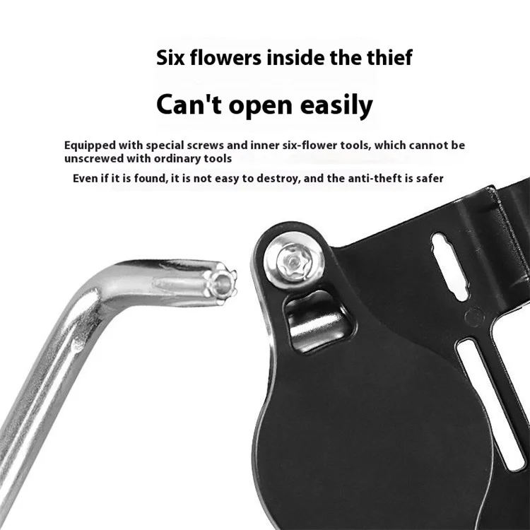 103215 For AirTag Tracker Bicycle Mount Protective Case Pump Holder Water Bottle Cage Bracket - Three Holes