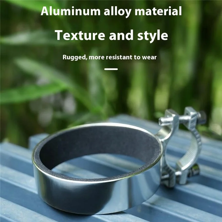 ESLNF 08CR0192 Bicycle Water Bottle Holder Aluminum Alloy + Leather Milk Tea Cup Bike Mount Bracket - Coffee
