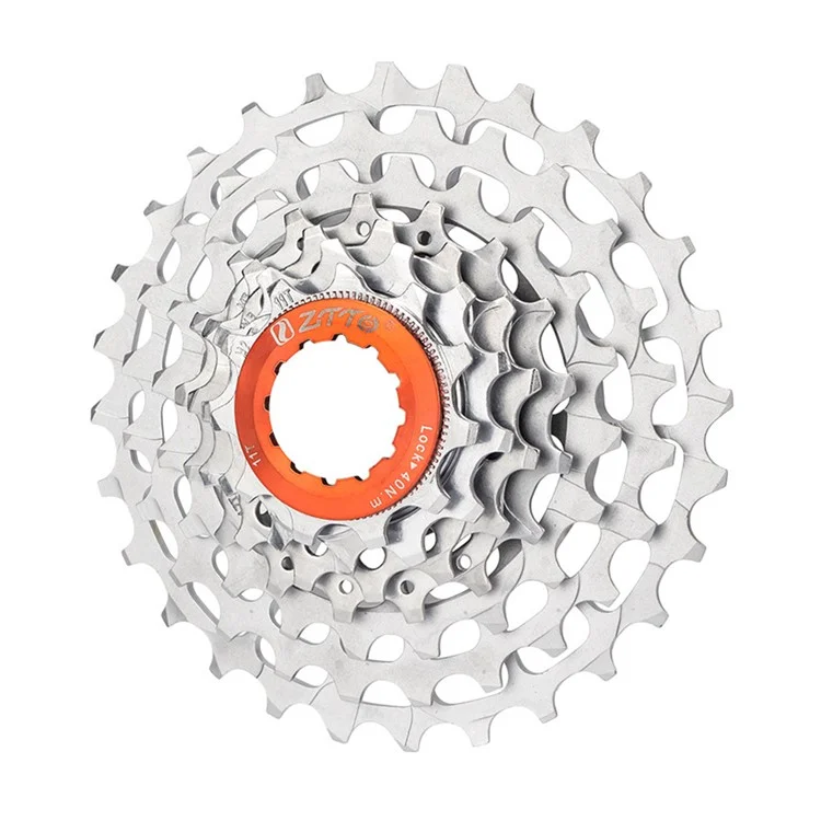 ZTTO 7 Speed Folding Bike Cassette 11-28T Steel + Aluminum Ultra Light Bicycle Freewheel - Silver