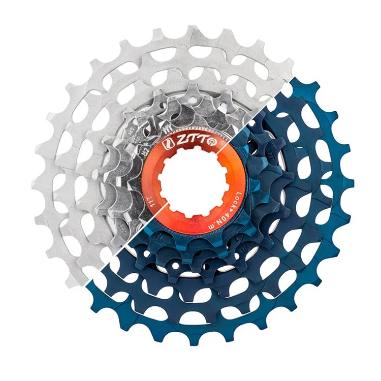 ZTTO 7 Speed Folding Bike Cassette 11-28T Steel + Aluminum Ultra Light Bicycle Freewheel - Silver