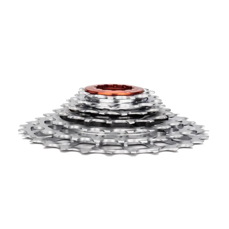 ZTTO 7 Speed Folding Bike Cassette 11-28T Steel + Aluminum Ultra Light Bicycle Freewheel - Silver