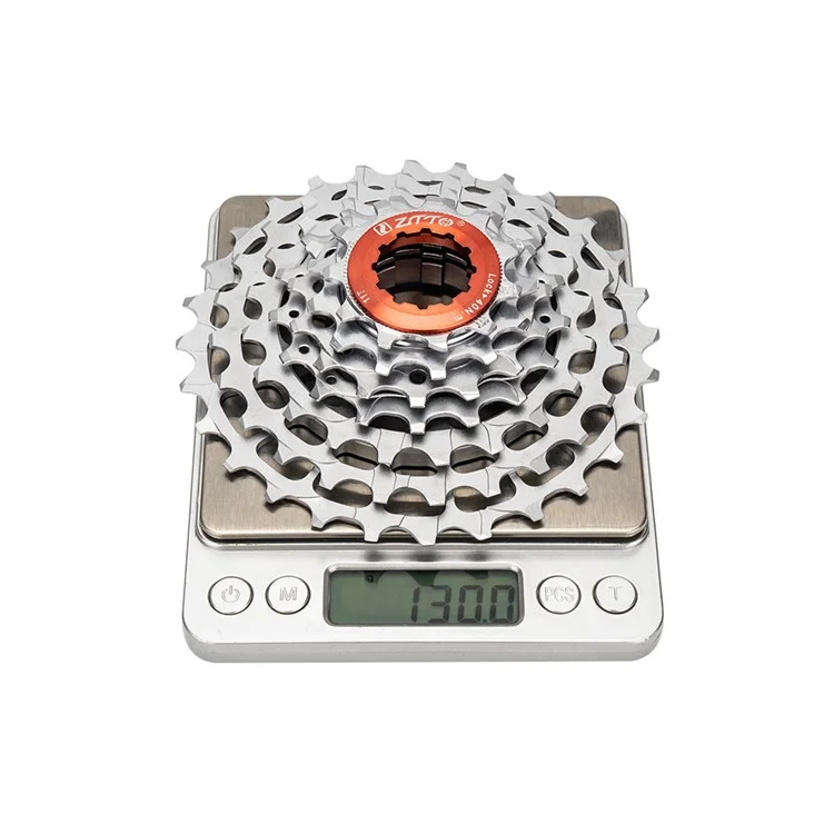 ZTTO 7 Speed Folding Bike Cassette 11-28T Steel + Aluminum Ultra Light Bicycle Freewheel - Silver