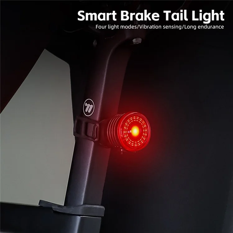 WEST BIKING YP0701449 Bike Cycling Tail Light 4 Modes Bicycle Smart Sensing Warning Lamp
