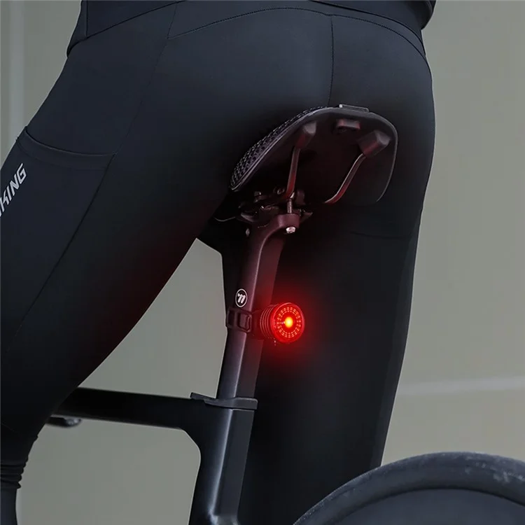 WEST BIKING YP0701449 Bike Cycling Tail Light 4 Modes Bicycle Smart Sensing Warning Lamp