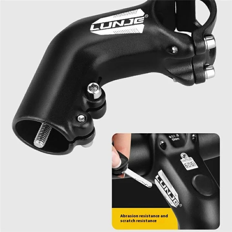 LUNJE XT-A002 Rialzo manubrio in lega di alluminio a 30 gradi per bici da corsa e mountain bike