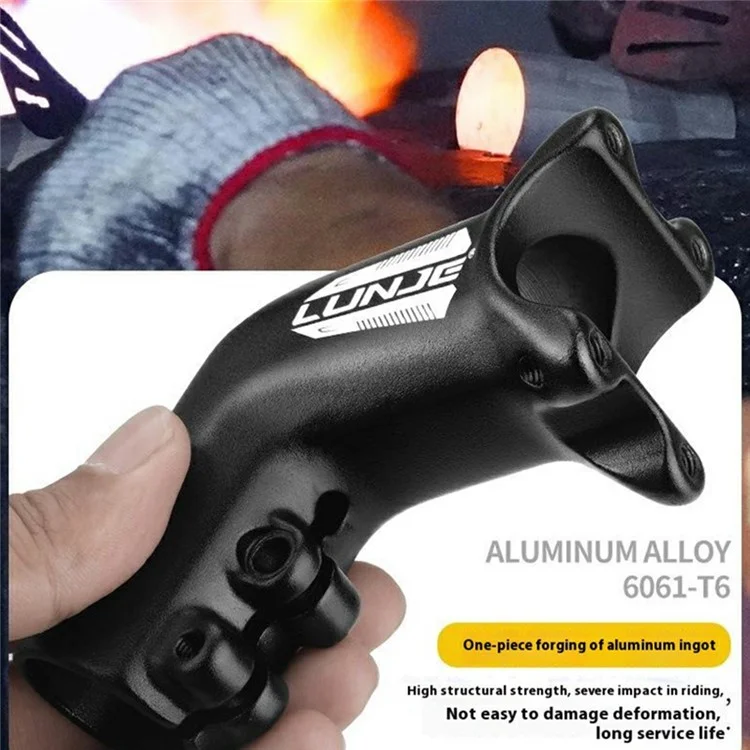 LUNJE XT-A002 Rialzo manubrio in lega di alluminio a 30 gradi per bici da corsa e mountain bike