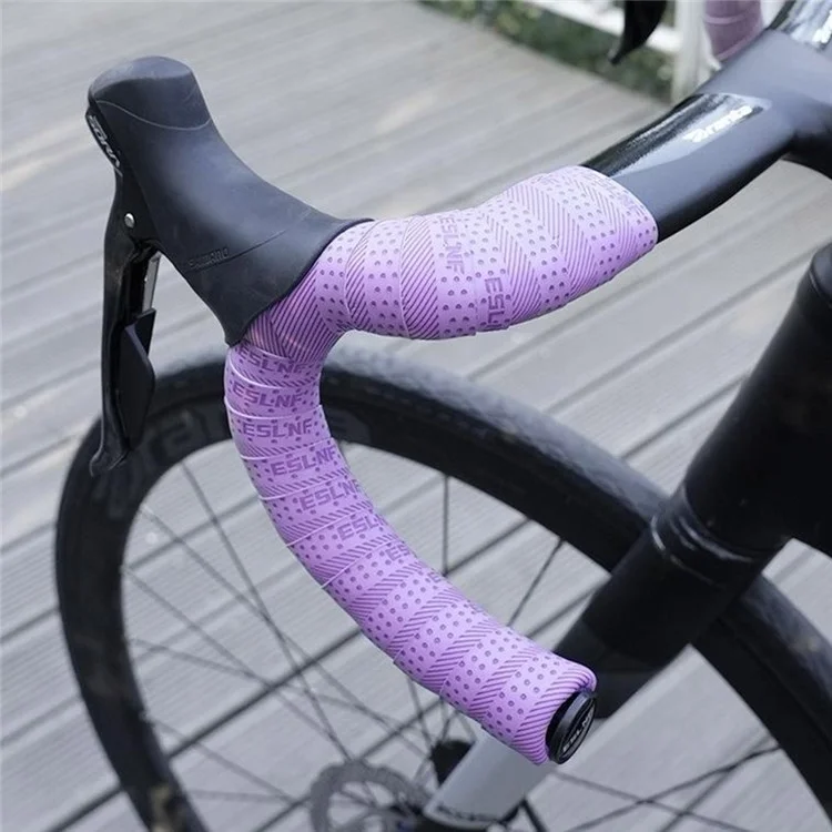 ESLNF YHBD 1 Coppia di nastri per manubrio di bicicletta MTB e da corsa in PU+EVA antiscivolo - Blu