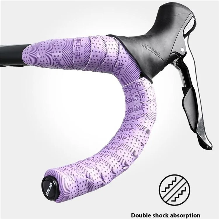 ESLNF YHBD 1 Coppia di nastri per manubrio di bicicletta MTB e da corsa in PU+EVA antiscivolo - Blu