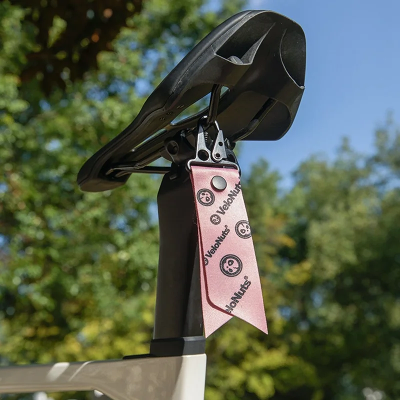ROCKBROS E004 Bike Saddle Keychain Ribbon Mountain Road Bicycle Rear Seat Warning Strip - White 2