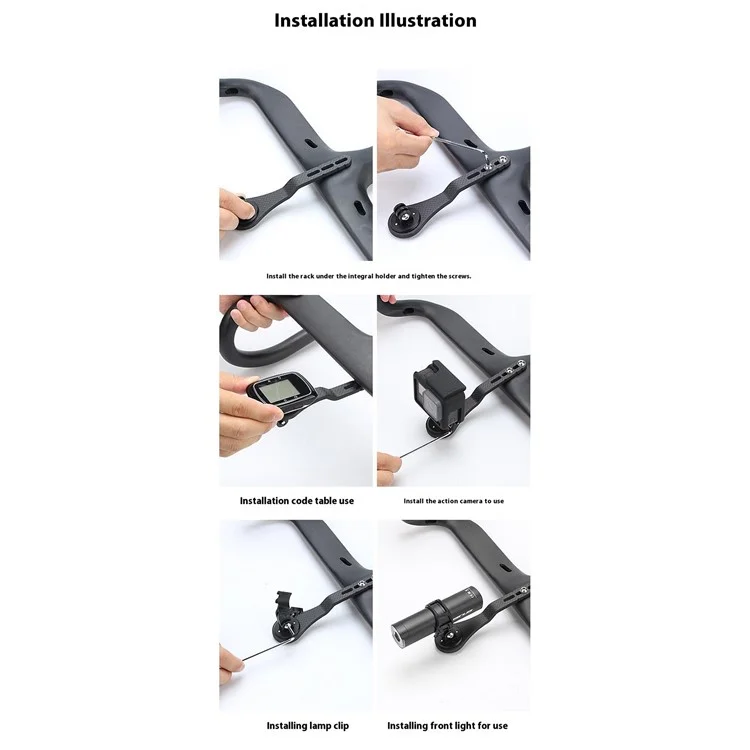 GUB 692 Extension Bracket for Garmin / Cateye / Bryton / Wahoo Carbon Fiber Titanium Alloy Bike Computer Handlebar Mount
