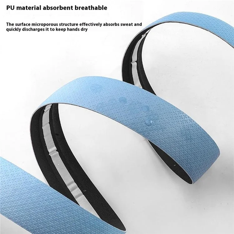 WEST BIKING YP0804082 1 Pair Road Bike Handlebar Tape Wear-Resistant Anti-Slip PU Wrapping Strap - Gradient Yellow