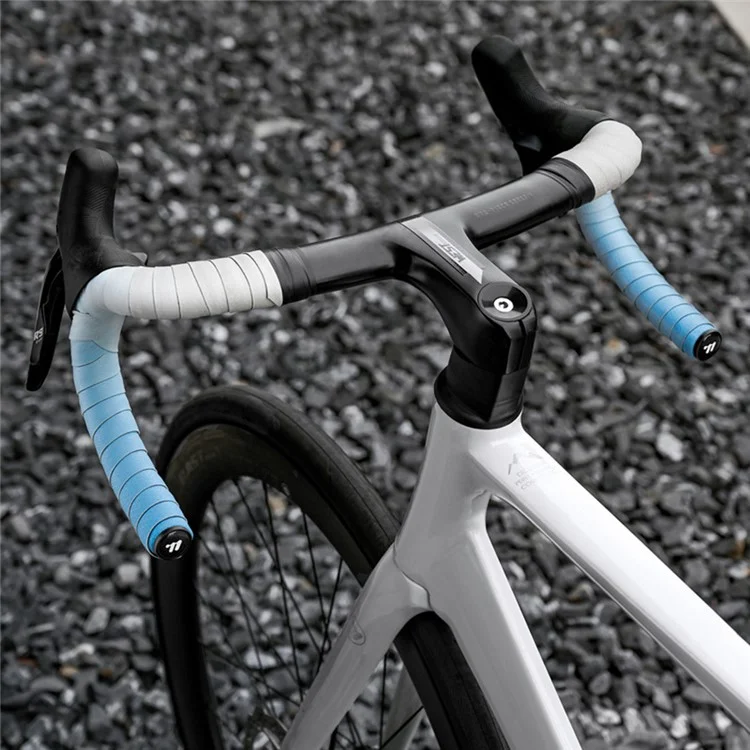 WEST BIKING YP0804082 1 Pair Road Bike Handlebar Tape Wear-Resistant Anti-Slip PU Wrapping Strap - Gradient Yellow