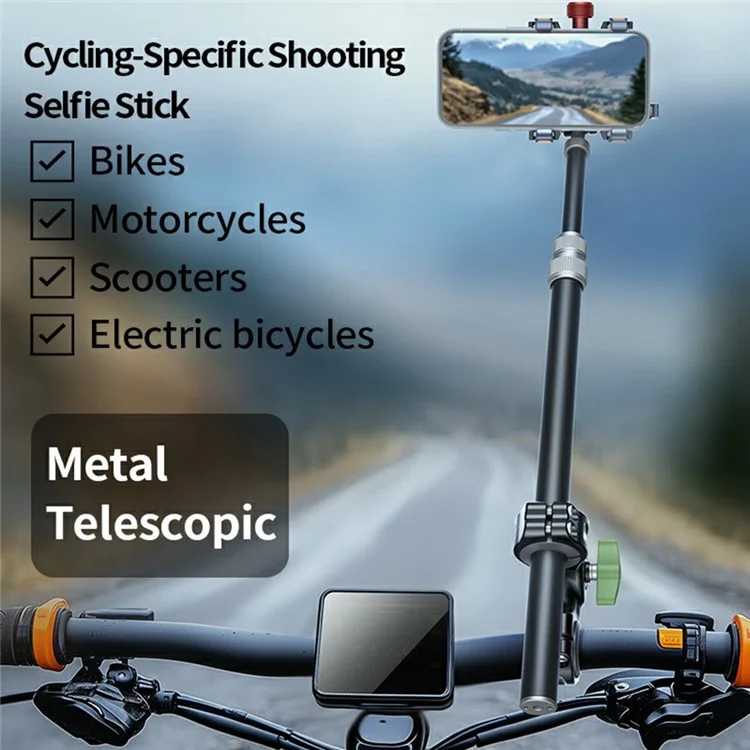LANPARTE R95-B Aluminum Alloy Telescopic Selfie Stick Smartphone Action Camera Monopod with Remote Control