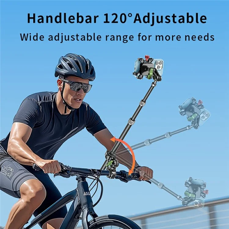 LANPARTE R95-B Aluminum Alloy Telescopic Selfie Stick Smartphone Action Camera Monopod with Remote Control