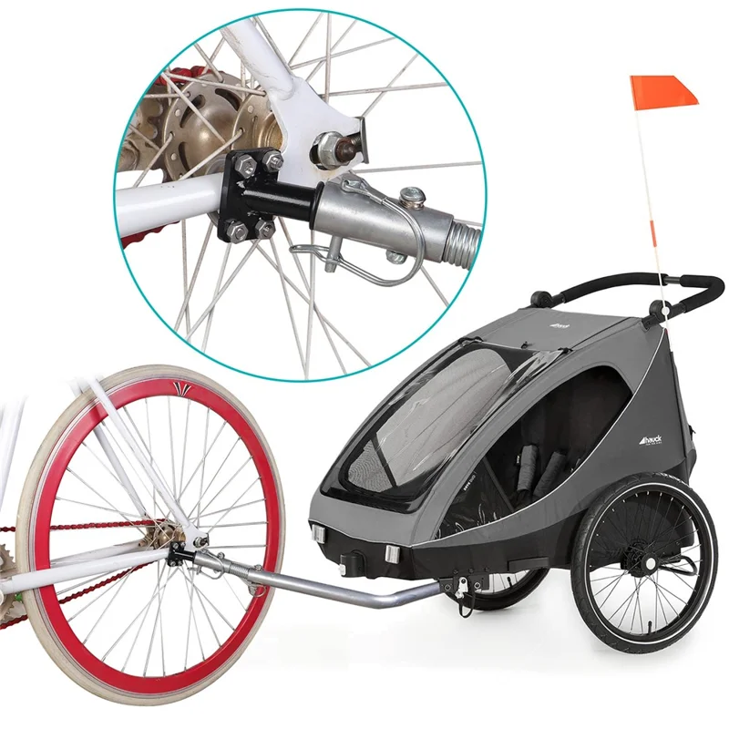 103381 Metal Bike Trailer Coupler Hitch Attachment Baby Stroller Link Portable Cycling Connector Part