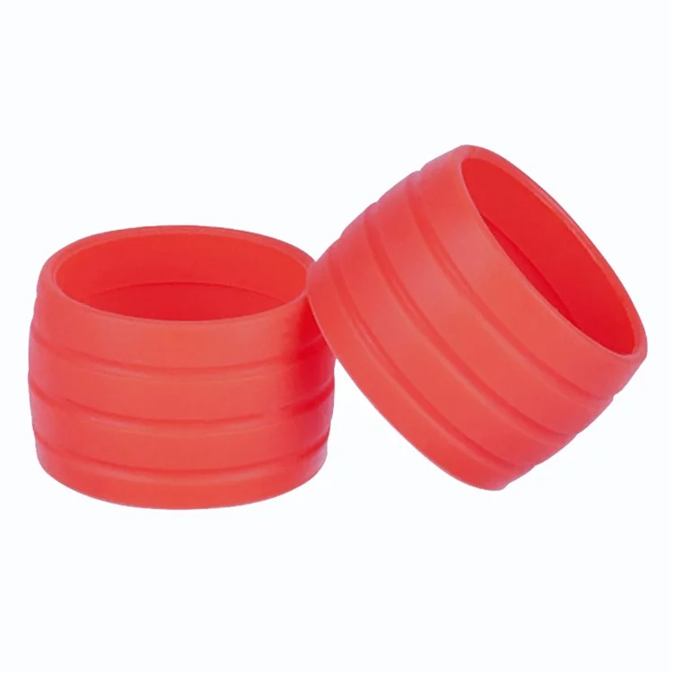 08DK0018 1 Pair Silicone Bike Handlebar Tape Fixing Loops Reusable Tape Fixed Rings Fasten Tool - Red