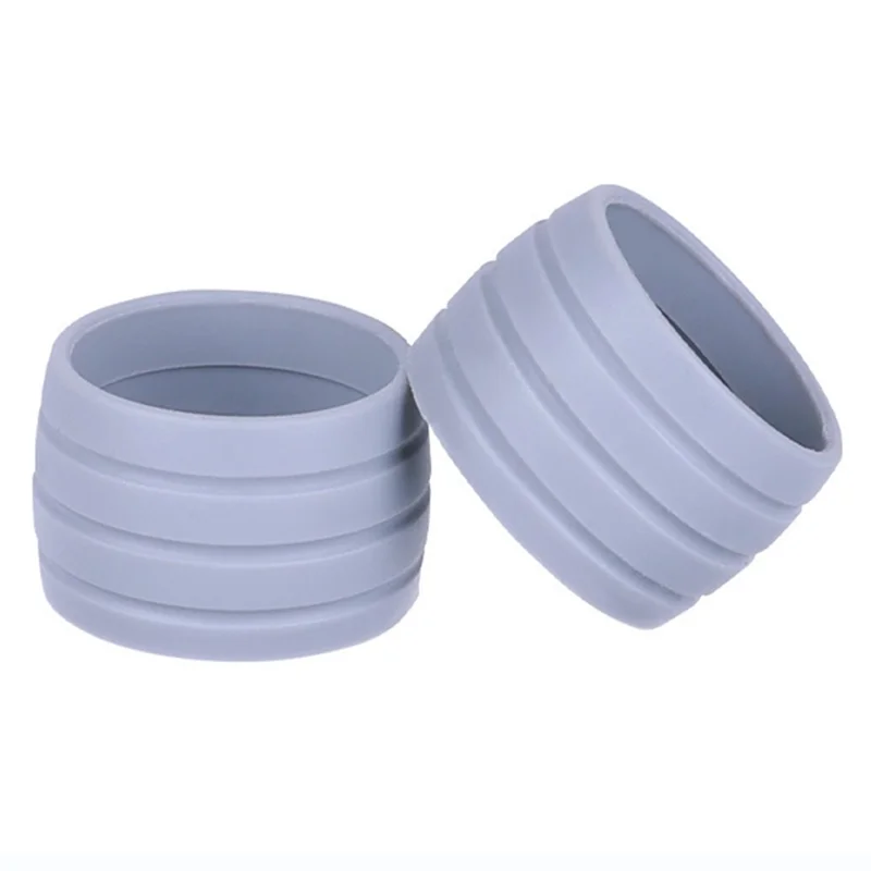08DK0018 1 Pair Silicone Bike Handlebar Tape Fixing Loops Reusable Tape Fixed Rings Fasten Tool - Grey