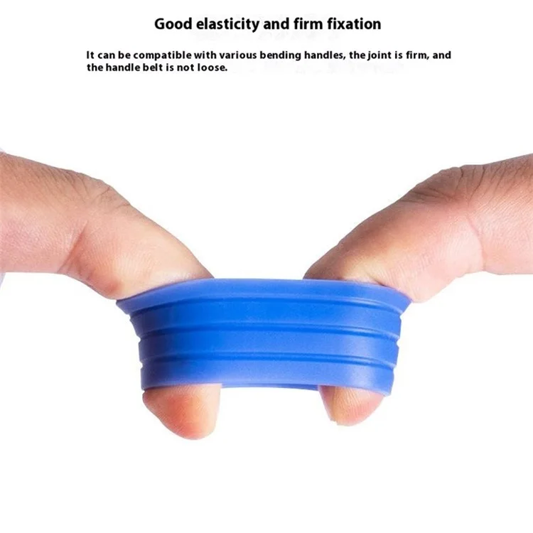 08DK0018 1 Paio di Anelli Ferma Nastro in Silicone per Manubrio Bicicletta, Riutilizzabili, Strumento di Fissaggio - Rosa