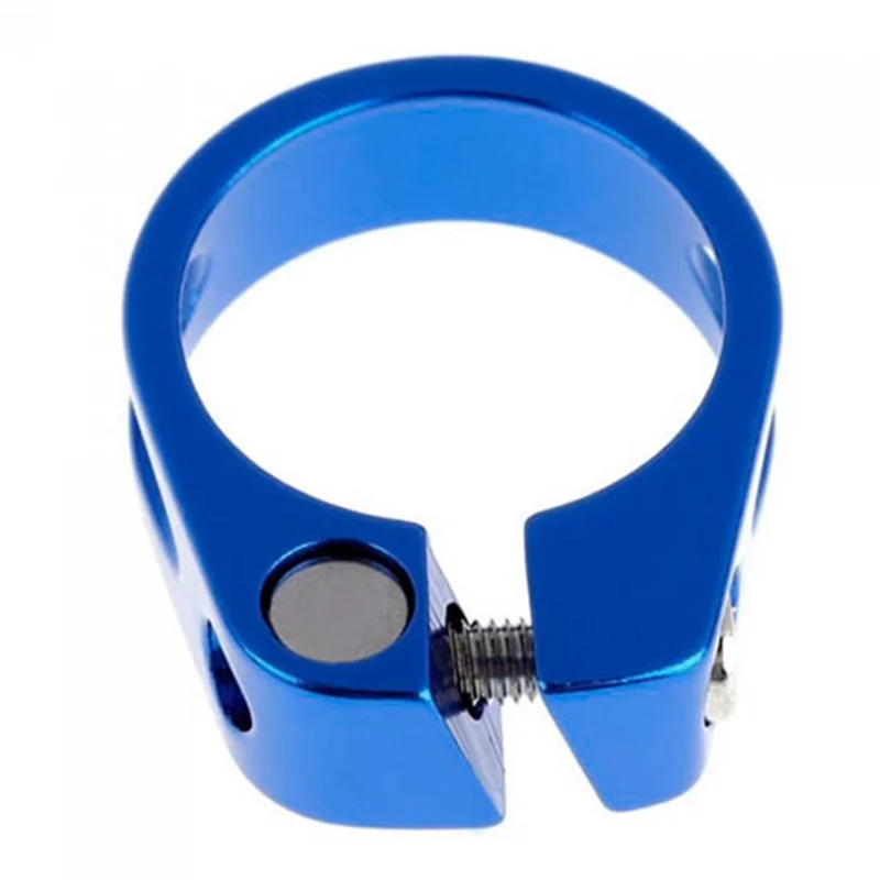 Morsetto per Reggisella Bicicletta 34,9mm in Lega di Alluminio per Bici da Montagna e Strada, Sgancio Rapido - Blu
