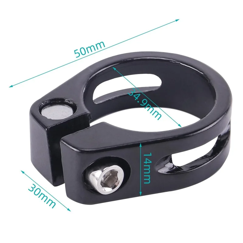 Morsetto per Reggisella Bicicletta 34,9mm in Lega di Alluminio per Bici da Montagna e Strada, Sgancio Rapido - Blu