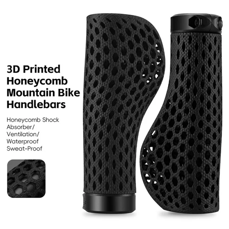 WEST BIKING YP0804085 Un Par de Puños de Manillar para Bicicleta de Montaña Impresos en 3D, Antideslizantes y Amortiguadores
