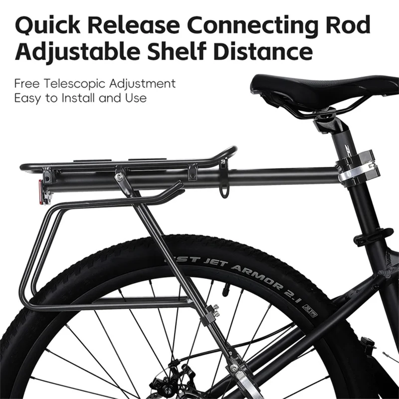 WEST BIKING YP0712043 Porte-bagages arrière en alliage d'aluminium pour vélo VTT 26-29 pouces, panier détachable pour transport
