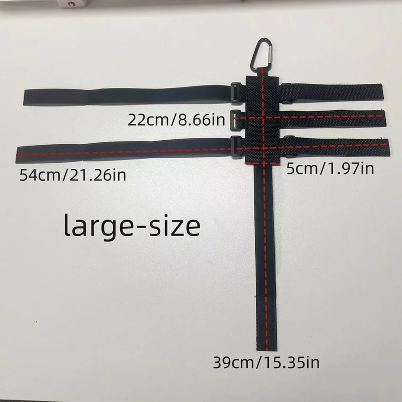 Bicycle Speaker Fixing Nylon Strap Handlebar Frame Adjustable Water Bottle Bluetooth-Compatible Speaker Holder, 54x39cm