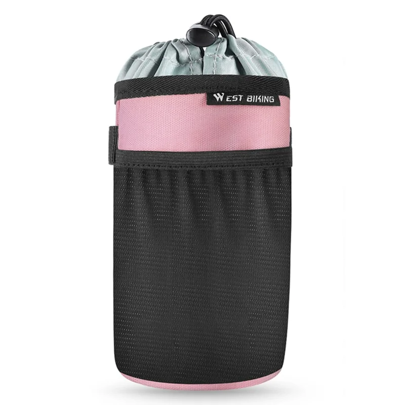 WEST BIKING YP0707411 Bicycle Cycling Water Bottle Bag Bike Handlebar Front Insulated Pouch - Pink