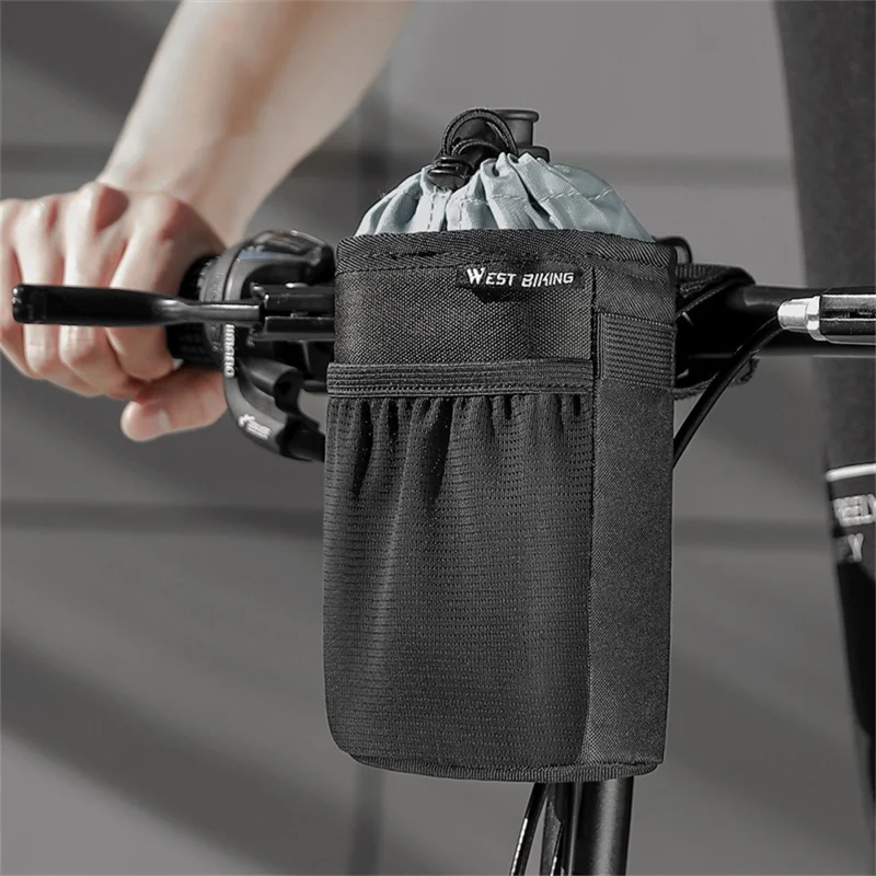 WEST BIKING YP0707411 Bicycle Cycling Water Bottle Bag Bike Handlebar Front Insulated Pouch - Pink