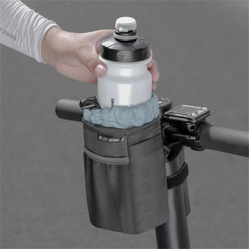 WEST BIKING YP0707411 Bicycle Cycling Water Bottle Bag Bike Handlebar Front Insulated Pouch - Pink