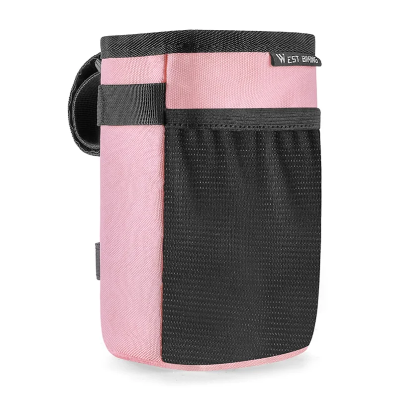 WEST BIKING YP0707411 Bicycle Cycling Water Bottle Bag Bike Handlebar Front Insulated Pouch - Pink