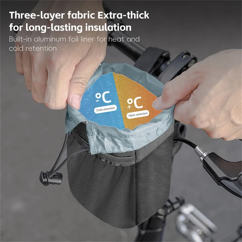 WEST BIKING YP0707411 Bicycle Cycling Water Bottle Bag Bike Handlebar Front Insulated Pouch - Pink