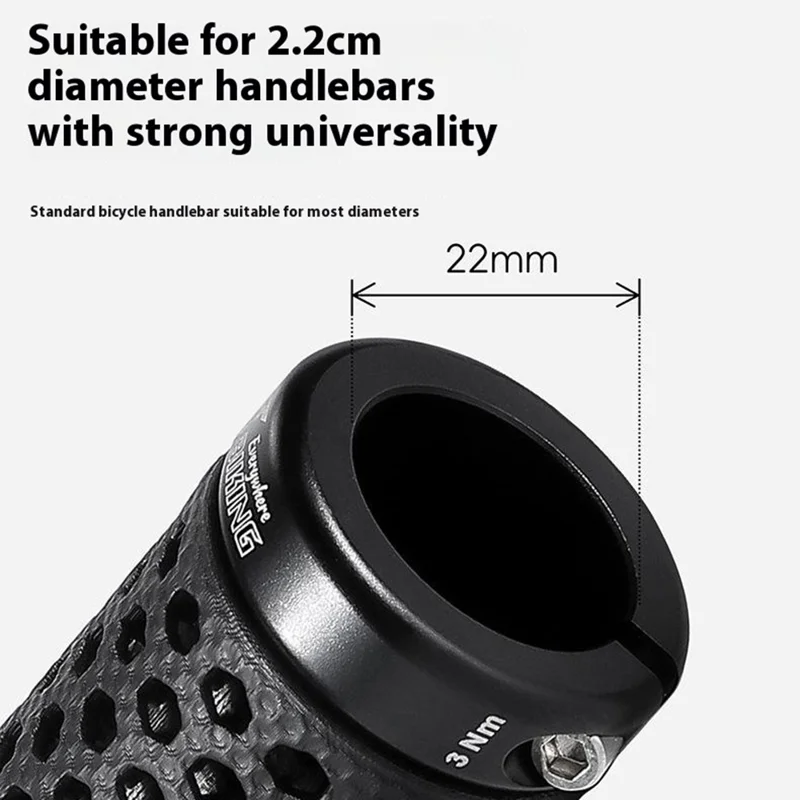 WEST BIKING YP0804092 1 Pair Mountain Bike Long + Short Grips 3D Printed TPU Anti Slip Handlebar Grips - Black / Pink