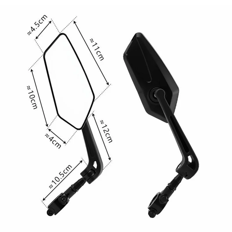 BENGGUO BG-5088 1 Paio Specchietto Retrovisore per Bici e Moto Antiabbagliante HD Grandangolare