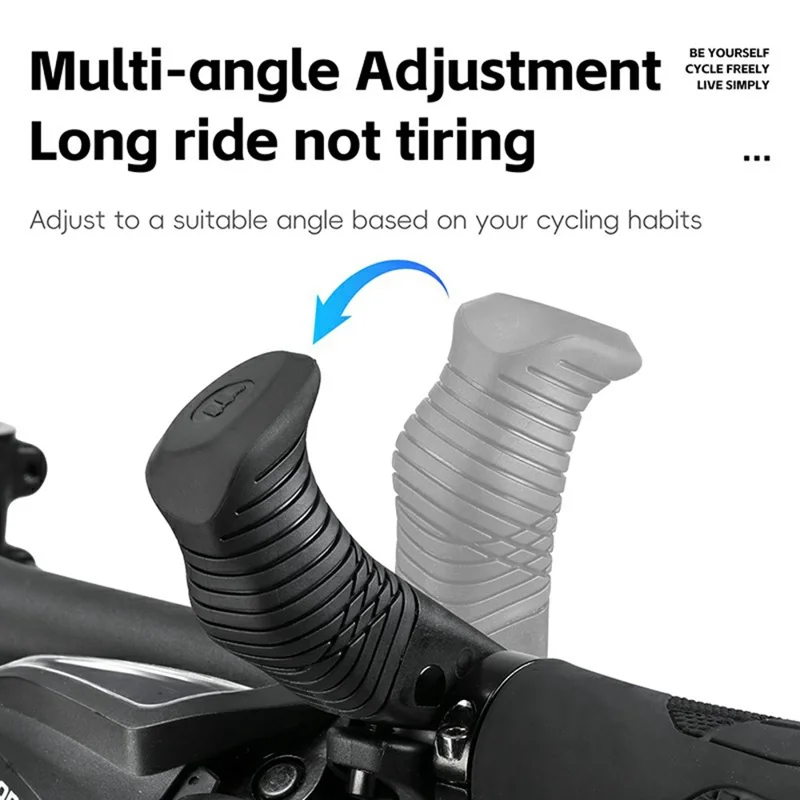 WEST BIKING YP0804087 Impugnature per pollice per mountain bike, Prolunga manubrio ergonomica per bicicletta - Nero