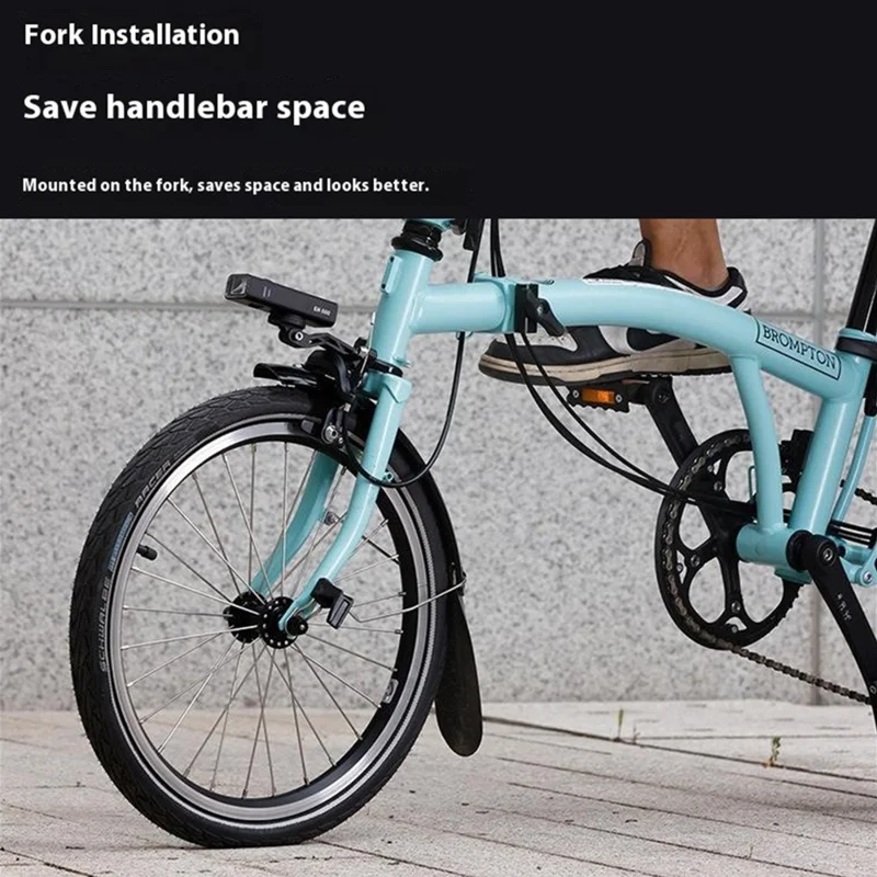 ESLNF For Folding Bike Front Fork Light Mount Aluminum Alloy + Iron Bicycle Lamp Extension Bracket, AL978753618232