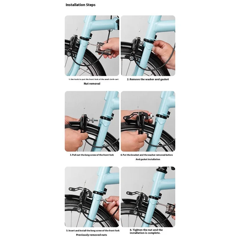 ESLNF For Folding Bike Front Fork Light Mount Aluminum Alloy + Iron Bicycle Lamp Extension Bracket, AL978753618232