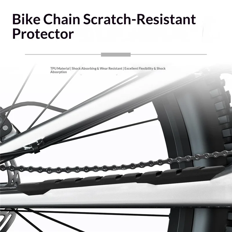 ENLEE TPU-01 Fahrrad-Kettenschutz / Rahmenschutz Anti-Kratz Stoßdämpfung für Renn- / Mountainbikes - Schwarz